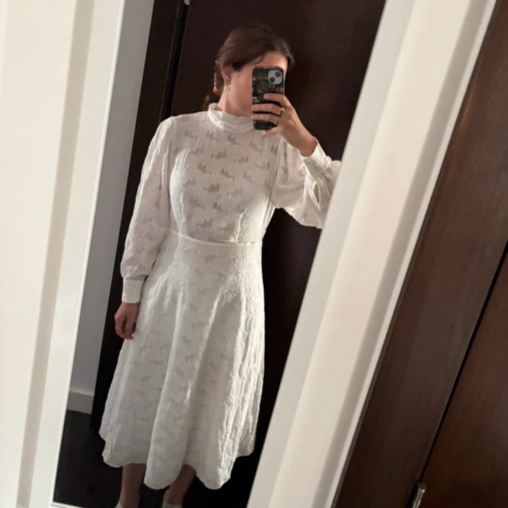 & Other Stories Cream Long Sleeve Sundress